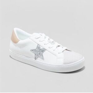 Women's Candace Lace-Up Sneakers 6  - Universal Thread™ Tan NWT